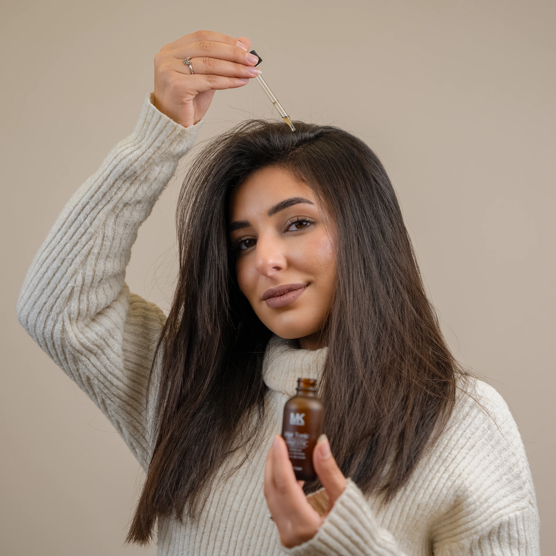 MK Professional hair therapy shine result